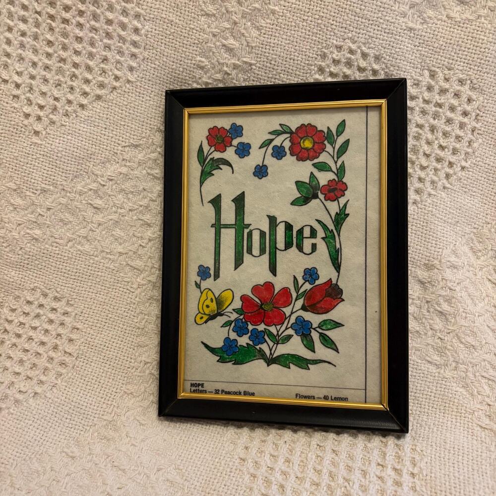 4x6 framed Hope Wall Hanging Piece
